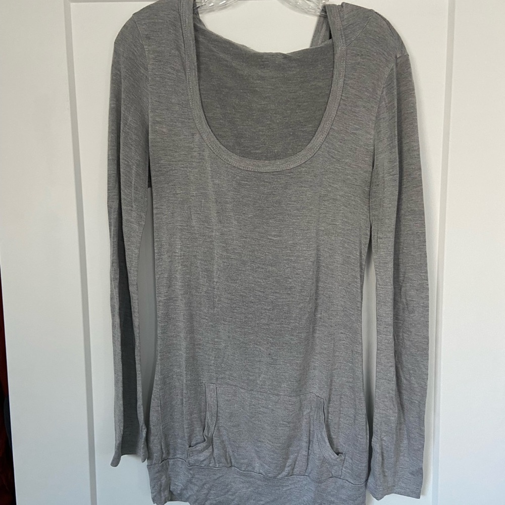 Grey long sleeve with hood